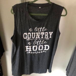 NWT Grey Country muscle tank 2X Shirt